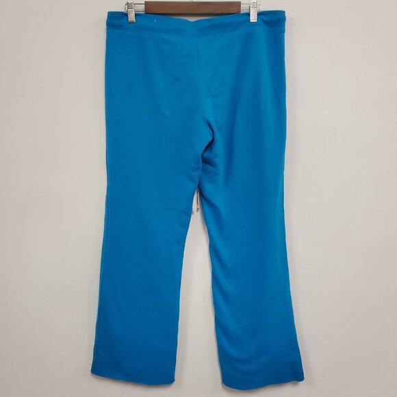 Vintage Aeropostale Womens Y2K Low Rise Sweatpants Size L Blue Spellout 90S - Picture 3 of 16